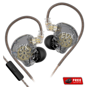 KZ EDX PRO in Ear Earphones Headphones with 1DD KZ Wired in Ear Monitors HiFi Deep Bass Sound with New 10mm Dynamic Driver Over Ear Headset with Detachable Cable for Video Music