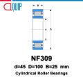 NF305 NF308 NF309 ตลับลูกปืนเม็ดทรงกระบอก รังเหล็ก ( Cylindrical Roller Bearings ). 