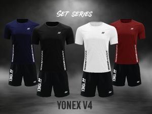 Badmintonrevolution Baju Badminton Setelan Badminton Casual ynx V4 - Bahan Katun