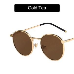 WAPKTY UV400 Fishing Metal Frame Round Sun Glasses Womens Eyewear Women Men Sunglasses Shades