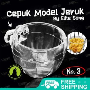 SEMPATI Cepuk Jeruk Elite Song Nomor 3 Ekslusif Cangkir Cepuk Wadah Tempat Pakan Minum Burung Ciblek Branjangan Pleci Kolibri Konin Sogon CKJNTES