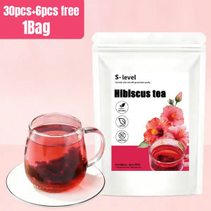 Premium Original Grade Hibiscus Herbal Tea – FDA Approved 100% Pure Natural Dried Hibiscus Flowers Tea Bags Caffeine Free Sugar-Free Floral Infusion Local Philippine Gumamela Refreshing Fruit Tea Top Quality 36 Individually Packed Tea Bags