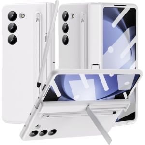 Case with Pen for Samsung Galaxy Z Fold 6 with Screen Protector S Pen Holder Hinge Protection Kickstand