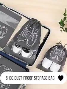 Non-woven Fabric Shoe Storage Bag Drawstring Storage Bag Moisture-proof Dust-proof Shoe Bag Travel Portable Storage Bag