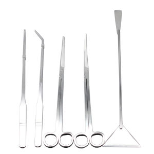 Bể cá Bình xăng công cụ cỏ nước Bể cá Scissor nhíp sỏi san lấp mặt bằng tảo Hỗ trợ thép không gỉ Bộ dụng cụ cắt tỉa thủy sinh với túi bảo trì hồ cá Hỗ trợ công cụ cắt cỏ Phụ kiện bể cá