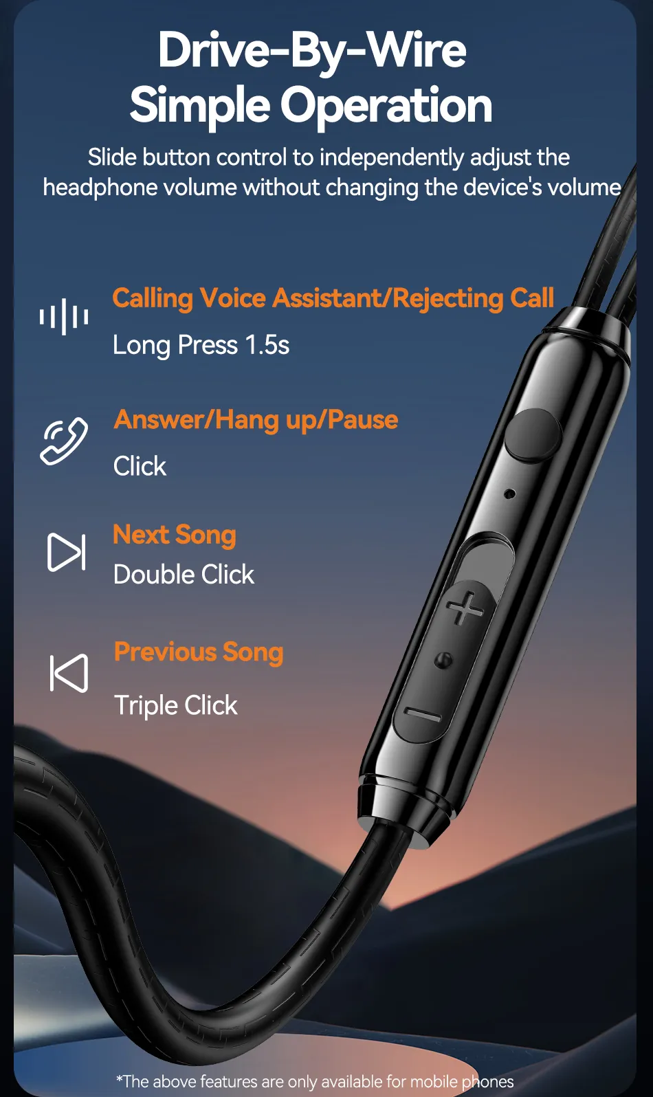 Rocoren Écouteurs Hi-Fi Puissants avec Micro – Jack 3.5mm Universel pour Téléphones Android