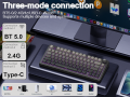 AULA 80 Keys 2.4G/Bluetooth/Wired Tri-mode Hotswap mechanical keyboard RGB backlit 3/5PIN Switch mechanical keyboard (F75). 