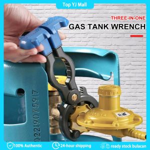 Brightbling 3 in 1 Multi-functional Gas Valve Wrench Gas Tank Pressure Reducing Valve Wrench Liquefied Gas Profes