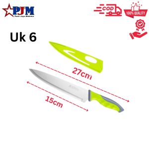 PISAU GAGANG HIJAU 2 UKURAN PJM086-087/Pisau dapur hijau tajam