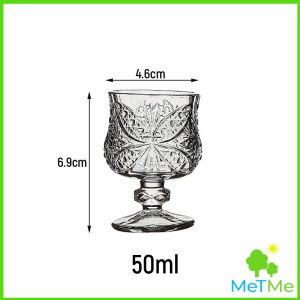 MetMe 1 ชิ้น แก้วค็อกเทลมินิ ดีไซน์เก๋  แก้วคุณภาพดีขนาดเล็กและน่ารัก 50ml Glass cup