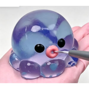 Allieuka Soft TPR Octopus Squishy Stress Ball Slow Rebound Tear Resistant Squeeze Toy for Anxiety Relief