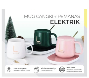 (COD) Mug electrik import / Mug sultan / gelas sultan / cangkir set keramik pemanas / cangkir set penghangat D36