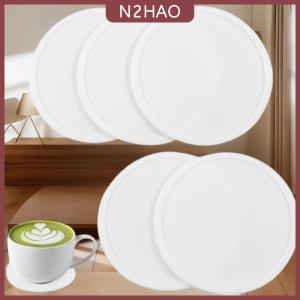 N2HAO Không trượt Silicone uống đế lót ly lớn màu đen cup Coaster Set cho đồ uống ngoài trời chống vết & chịu nhiệt-cup Tab