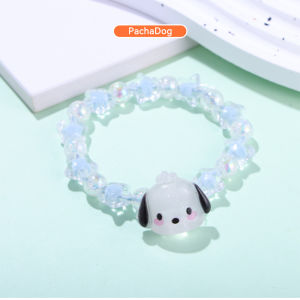 Mumystation 2in1 Sanrio Karakter Kartun Handmade Gelang Gelang Couple / Ikat Kepala Elastis Sanrio Lucu Anak