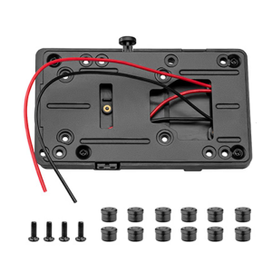 Professional V Mount Plate with D-Tap DIY Power Wire Output for Camera Rigs and DSLR Accessories Black