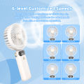 GOOJODOQ 5000mAh Mini Fan Rechargeable Electric Fan Portable LED Display Foldable Electric Fan Hand-Held Fan 6-Speed fan Table fan. 
