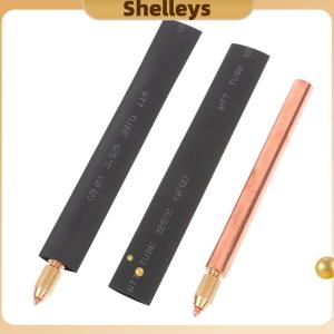[Shelleys] ปากกาเชื่อมจุดแบตเตอรี่แบบถือ1ชุดสายพานทองแดงแกน3มม. DIY จุดปากกาสัมผัสด้ายคงที่สำหรับอุปกรณ์เชื่อมจุดแบตเตอรี่