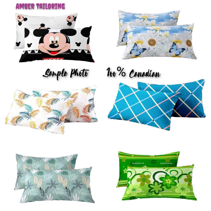 Pillow Case with Zipper | CANADIAN | Random Design | Lazada PH