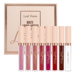 Leaf Poem Velvet Matte Lip Set - 8 Full-Color Collection Long-Lasting & Transfer-Resistant Your Go-To for Office & Party Makeup