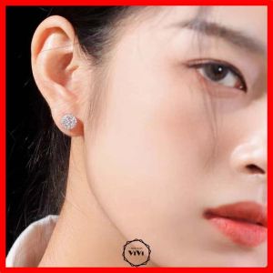 [KHUYÊN BẠC CAO CẤP] Bông tai bạc nam nữ lấp lánh Budy – ViVi_Gift