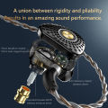 TRN TA3 Hi-FI 1BA 2DD In-ear Monitors Earphones With 3.5mm/2.5mm/4.4mm Gold-plated Audio Jacks Knowles Hybrid Beryllium-plated Dynamic Headphone Metal Running Noise Cancelling Running IEM Headset. 