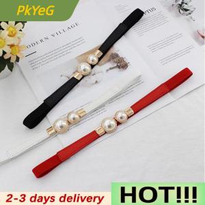 PkYeG  Buckle Belt PU Leather Dress Skirt Waist Elastic Thin Women Belts Ladies Waistband Accessories