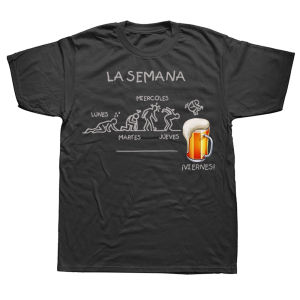 Funny Beer Printed T-shirts Men Women Summer Beer Week Short Sleeve Round Neck Cool Loose T-shirt Creative Personalized Tops