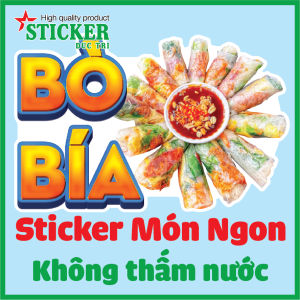 ✅✅✅ Miếng Dán Sticker Trang Trí Quán Xe Bán Bánh Cuốn Bánh Ướt Bắp Xào Bò Bía Súp Cua Gỏi Khô Bò... Chống Nước.