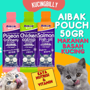 AIBAK Pouch 50gr cat food - Makanan kucing basah Aibak