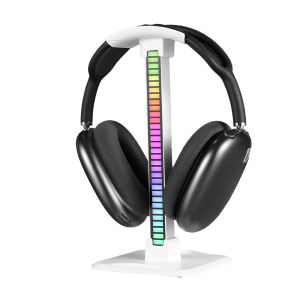 Headset Stand Music Sync RGB Light Strip 18 Colors & 8 Dynamic Modes USB Rechargeable LED Ambient Light for Bedroom Party