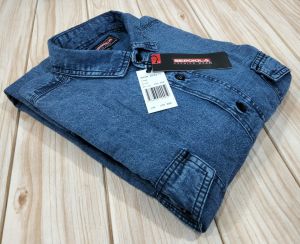 Kemeja jeans jumbo big size XXL XXXL xxxxl lengan pendek bioblit