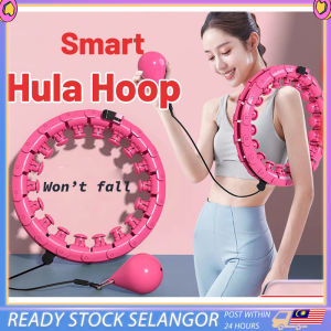 Detachable Smart Hula Hoop for Fit Magnetic Massage Weight Loss Yoga Circle 19-21section Adjustable Counting Never Drop Abdominal Slimming Thin Waist and Abdomen Weight Loss Men and Women Beauty Waist 不会掉的呼啦圈