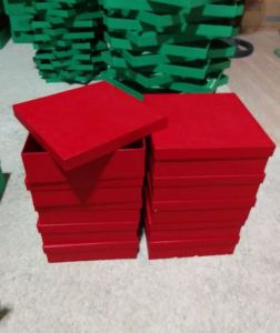 White square box hard 6x6x3 inches. Stationery packaging carton.