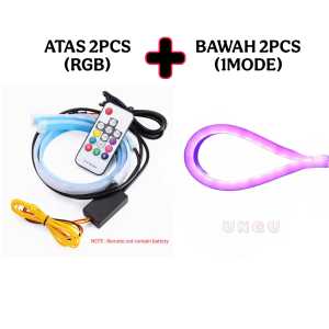 Lampu alis Running RGB Vario 160 bonus devil eyes satu set lampu alis drl bluetooth vario new