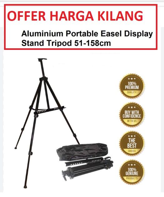 ALUMINIUM EASEL STAND 62 MALAYSIA , TRIPOD EASEL STAND , TRIPOD STAND