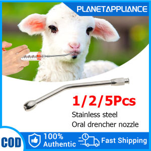 1/2/5Pcs Drench injector nozzle tube Stainless steel Oral drencher nozzle for piglets goat cattle feeder accessories