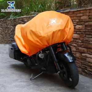 X Autohaux Xe Máy Bìa Trọng Lượng Nhẹ bọc một nửa Ngoài Trời Không Thấm Nước Mưa chống bụi Màu Cam Xl Kích Thước Cho Hầu Nhất Đầy Đủ Váy Touring Cruiser