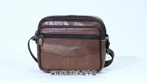 Top-layer cowhide shoulder bag commuter mens crossbody bag genuine leather casual bag mens bag cross-border best-selling mens shoulder bag