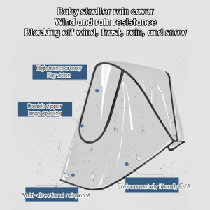 SG-Stock Universal Baby Stroller Pram Rain Cover Wind Dust Shield Sun Protection Mosquito Outdoor Waterproof