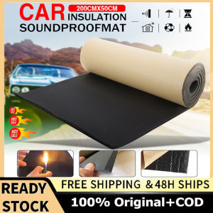 Moaoto 1ม้วน200ซม. X 50ซม. รถยนต์กันเสียงฉนวนกันเสียงผ้าฝ้ายปิดเซลล์โฟมระงับเสียงสําหรับรถบรรทุกบ้าน