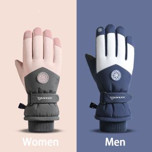 RIVVY Protective Gears For Women Men Thermal Couple Gloves Mobile Phone Touch Screen Outdoor Sports Riding Bicycle Cycling Equipment Skiing Gloves Winter Warm Gloves Touchscreen Gloves Motorcycle Gloves