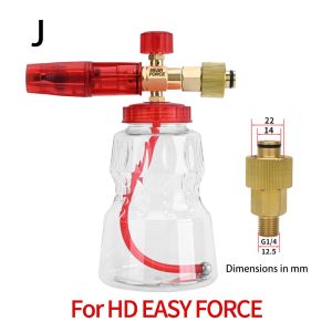 Brass Foam Generator Transparent red Snow Foam Lance Foam Nozzle for Karcher Bosch Bort Huter Nilfisk Stihl Elitech Daewoo Lavor