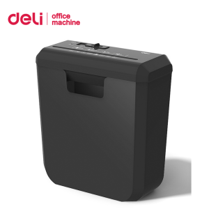 Deli  เครื่องทำลายเอกสาร เครื่องย่อยเอกสาร ขนาด 10 ลิตร A4 6 แผ่น ใบมีดคม ทนทาน อุปกรณ์สำนักงาน Paper Shredder