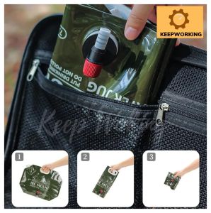 KEEP WORKING 1pcs Collapsible Water Tank Container Bag 7.5L Large Capacity Camping Water Storage Bag