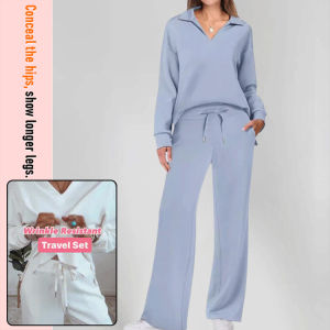 Womens wideleg longsleeved sweater sports suit