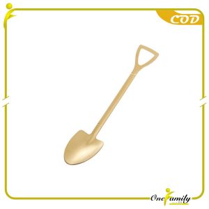 ONE-C1006 Sendok Dessert Bentuk Sekop Besi Stainless Baja Anti Karat / Sendok Puding Skop Aesthetic