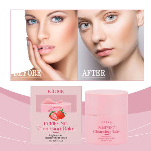 EELHOE Purifying Cleansing Balm Gentle cleansing makeup removal moisturizing hydrating smooth and delicate skin care Purifying Cleansing Balm Strawberry Scented Makeup Remover Facial Makeup Remover