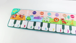 Piano Mat Music Toy with 10 Songs 8 Sounds Baby Dance Playmat Portable Blanket Recording Function for Kids Toddlers