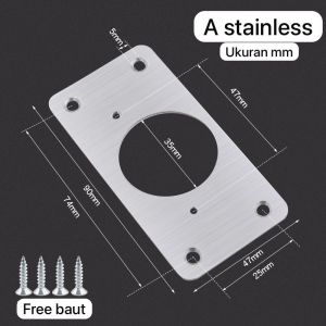 PAPAN PLAT BRACKET ENGSEL STAINLESS/BAJA PERBAIKI PINTU LEMARI RUSAK BAHAN TEBAL BONUS BAUT ANTI KARAT TAHAN PAKAI