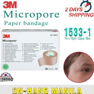 3M Micropore skintone surgical tape 0.5inch 24pcs-1box / 1 inch 12pcs-1box 1533-1 and 1533-0